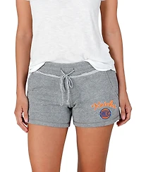 Concepts Sport Women's Gray New York Knicks Mainstream Terry Shorts