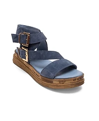 Forever & Always Shoes Women's Lorentis Leather Double Buckle Sandal