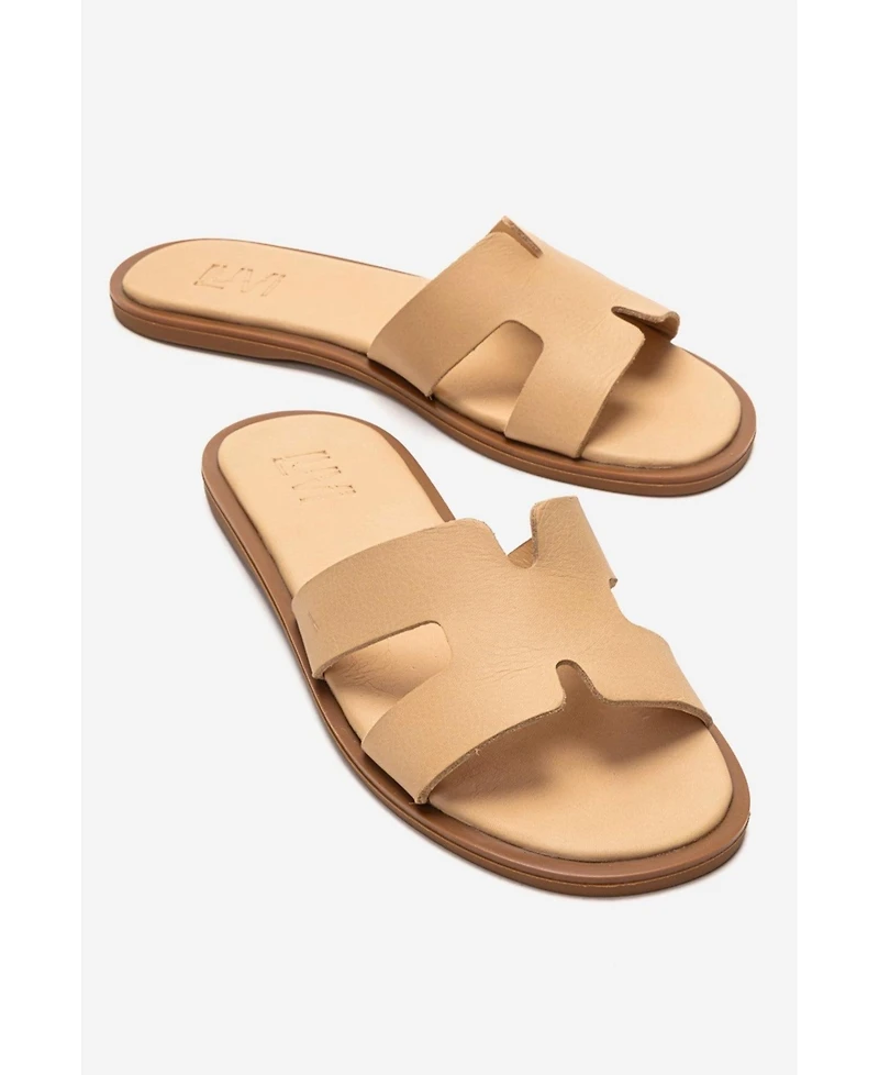 Forever & Always Shoes Women's Biora Leather Slide