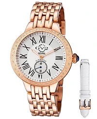 GV2 by Gevril Women's Astor Swiss Quartz Diamond Ip Stainless Steel Bracelet Watch