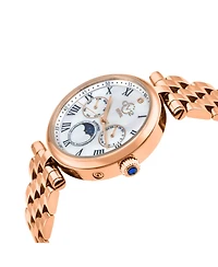 GV2 by Gevril Women's Florence Swiss Quartz Diamond Ip Stainless Steel Bracelet Watch
