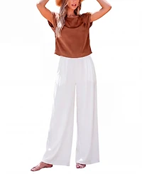 Cupshe Women's Crew Neck Long Pants Set