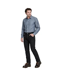 Level 7 Men's American Heritage Collection Pleated Front Chambray Shirt