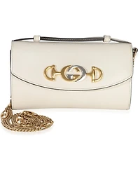 Pre-Owned Gucci Cream Smooth Calfskin Mini Zumi Chain Shoulder Bag