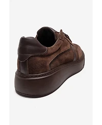 Forever & Always Shoes Women's Ivara Leather Everyday Sneaker