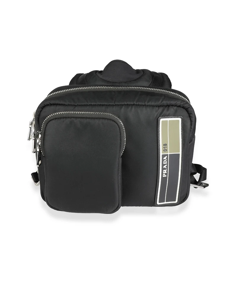 Pre-Owned Prada Black Tessuto Pocket Nylon Technical Backpack