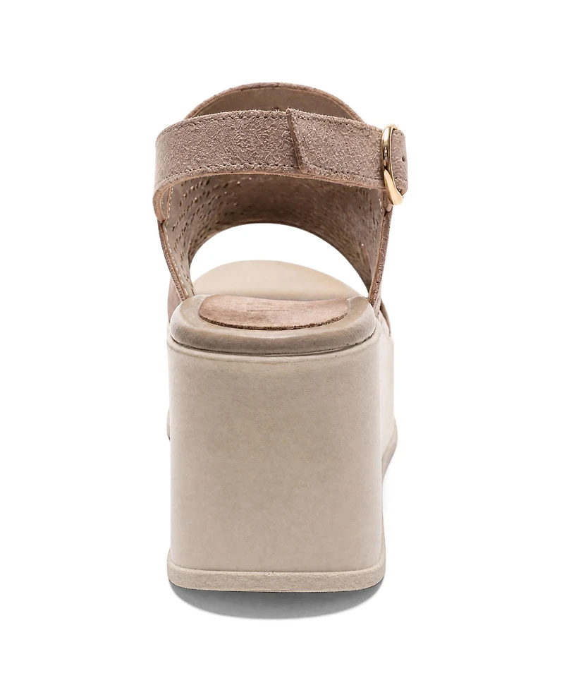 Forever & Always Shoes Women's Jadira Leather Wedge Sandal
