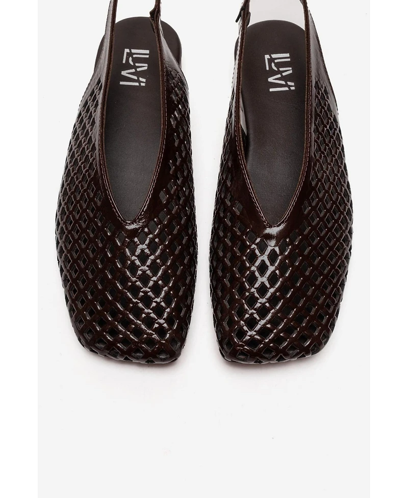 Forever & Always Shoes Women's Delizia Leather Slingback Shoe