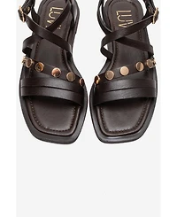 Forever & Always Shoes Poole Leather Multi Strap Sandal