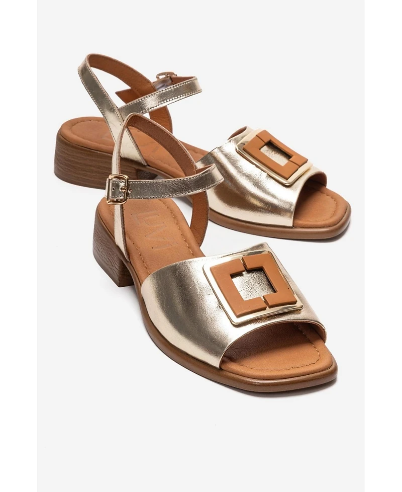 Forever & Always Shoes Women's Svelte Leather Buckle Sandal