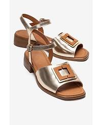 Forever & Always Shoes Women's Svelte Leather Buckle Sandal