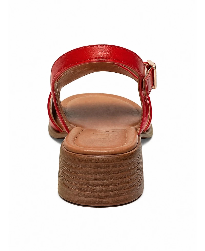 Forever & Always Shoes Women's Svelte Leather Buckle Sandal