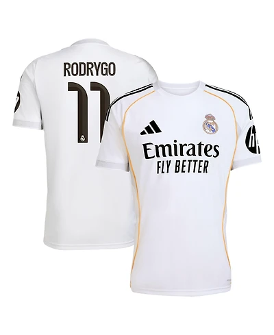 Adidas Men's Rodrygo White Real Madrid 2025/26 Home Replica Jersey