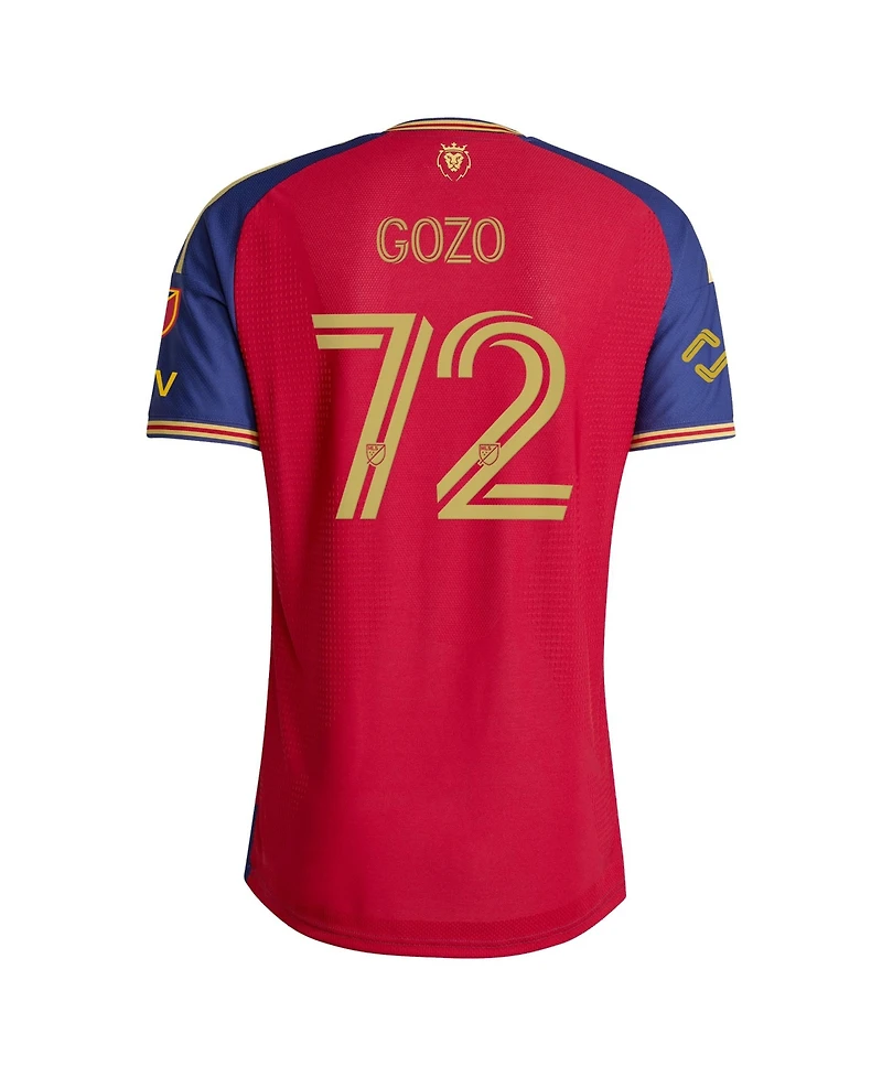 Adidas Men's Zavier Gozo Red Real Salt Lake 2026 The Switchback On-Field Authentic Patch Jersey