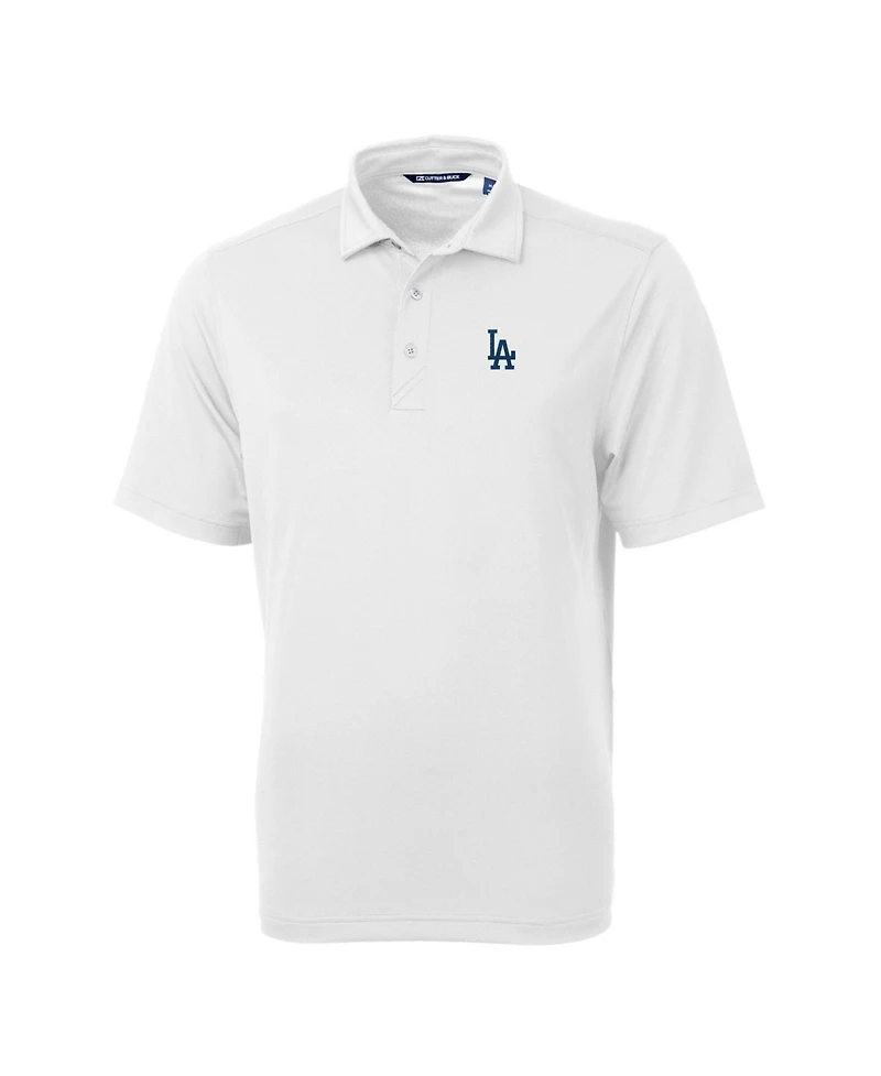 Cutter & Buck Men's White Los Angeles Dodgers Virtue Eco Pique Polo Shirt