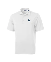 Cutter & Buck Men's White Los Angeles Dodgers Virtue Eco Pique Polo Shirt
