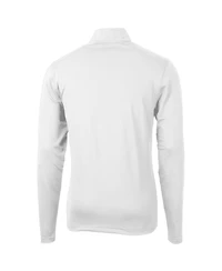 Cutter & Buck Men's White Los Angeles Dodgers Virtue Eco Pique Quarter-Zip Pullover Sweatshirt
