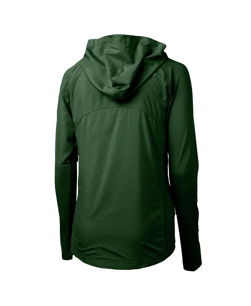 Cutter & Buck Women's Hunter Green Oregon Ducks Adapt Eco Knit Full-Zip Hoodie