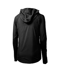 Cutter & Buck Women's Black San Francisco 49ers Throwback Logo Adapt Eco Knit Hybrid Full-Zip Hoodie