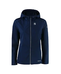 Cutter & Buck Women's Navy New York Yankees Evoke Eco Softshell Full-Zip Jacket