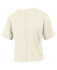Pressbox Women's Natural Oklahoma Sooners Vintage Wash Waist-Length Slub T-Shirt