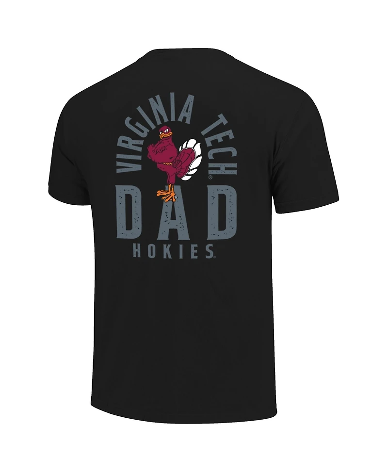 Image One Men's Black Virginia Tech Hokies Father's Day Mascot Overlay T-Shirt