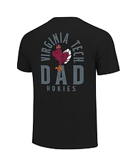 Image One Men's Black Virginia Tech Hokies Father's Day Mascot Overlay T-Shirt
