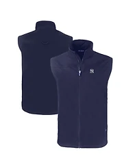 Cutter & Buck Men's Navy New York Yankees Big & Tall Charter Eco Full-Zip Vest
