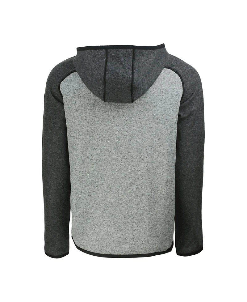 Cutter & Buck Men's Heather Charcoal/Heather Gray New York Yankees Mainsail Full-Zip Hooded Jacket