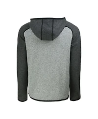 Cutter & Buck Men's Heather Charcoal/Heather Gray New York Yankees Mainsail Full-Zip Hooded Jacket