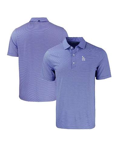 Cutter & Buck Men's Royal/White Los Angeles Dodgers Big & Tall Forge Eco Double Stripe Stretch Polo Shirt