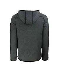 Cutter & Buck Men's Heather Charcoal Los Angeles Dodgers Mainsail Full-Zip Hooded Jacket
