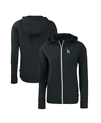 Cutter & Buck Women's Black Los Angeles Dodgers Daybreak Eco Full-Zip Hoodie