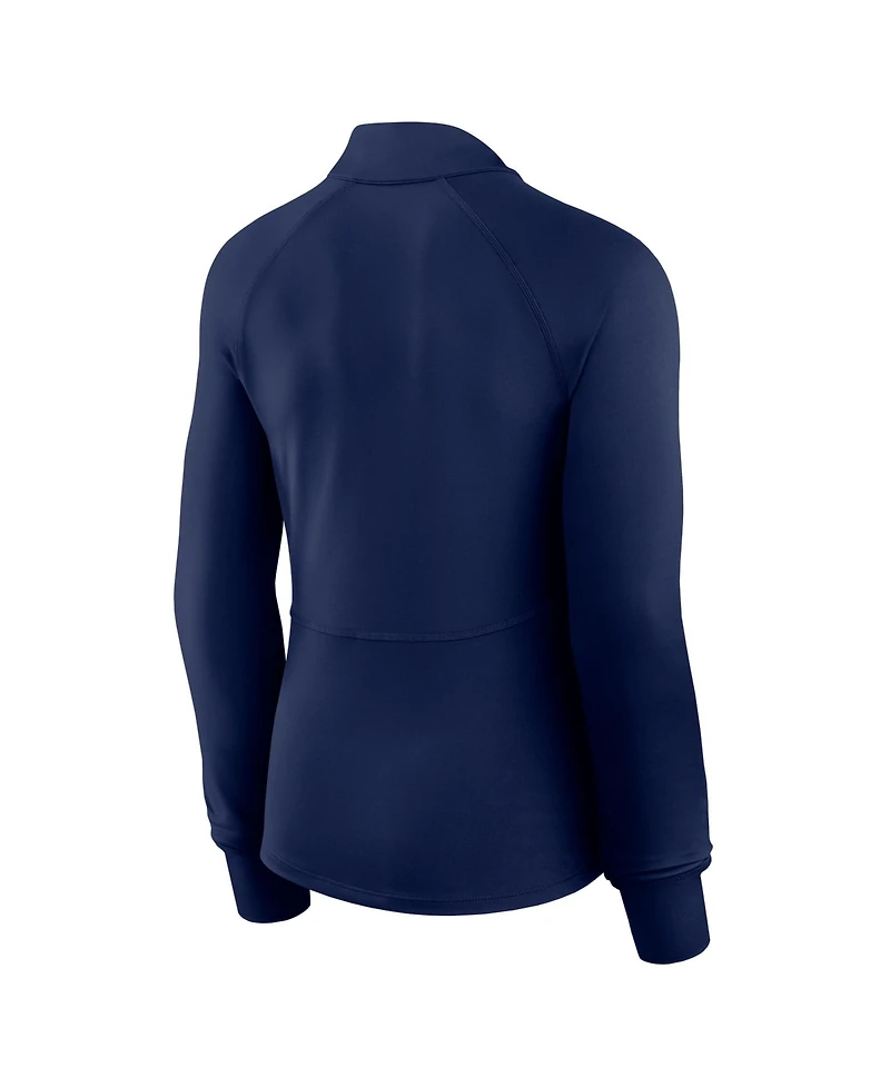 Fanatics Women's Navy Boston Red Sox Elements Raglan Tri-Blend Quarter-Zip Sweatshirt