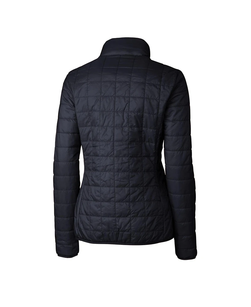 Cutter & Buck Women's Navy/Royal New York Yankees Rainier PrimaLoft Eco Insulated Full-Zip Puffer Jacket