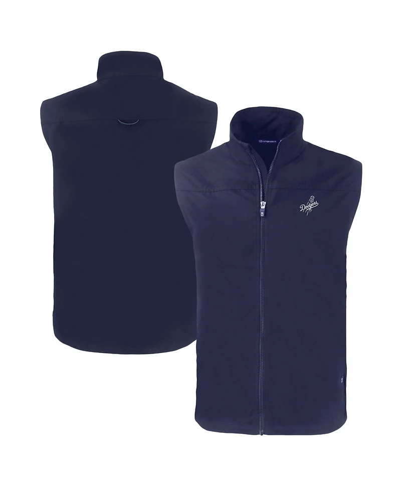 Cutter & Buck Men's Navy Los Angeles Dodgers Big & Tall Charter Eco Full-Zip Vest