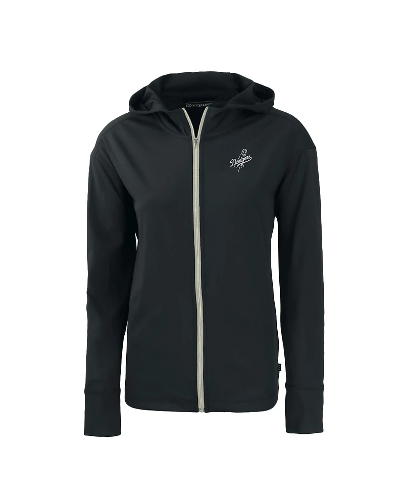 Cutter & Buck Women's Black Los Angeles Dodgers Daybreak Eco Full-Zip Hoodie