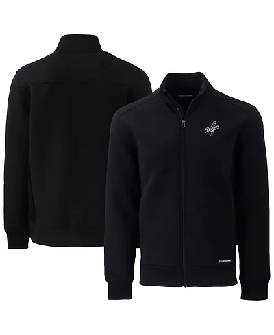 Cutter & Buck Men's Black Los Angeles Dodgers Roam Eco Tri-Blend Full-Zip Jacket