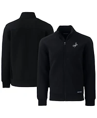 Cutter & Buck Men's Black Los Angeles Dodgers Roam Eco Tri-Blend Full-Zip Jacket