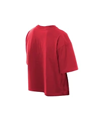 New Era Women's Red St. Louis Cardinals Boxy Foil Logo T-Shirt
