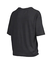 Pressbox Women's Black Ucf Knights Motley Crew Bishop Waist Length Oversized Slub T-Shirt