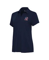 Antigua Women's Navy New York Yankees Independence Day Patriotic Logo Era Polo