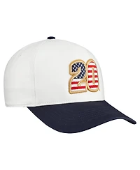 '47 Brand Men's White Christopher Bell Flag Fill Two-Tone Team Adjustable Hitch Hat
