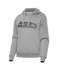 Antigua Women's Heather Gray Seattle Seahawks Victory Hoodie