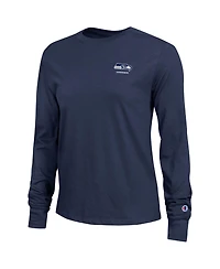 Champion Women's College Navy Seattle Seahawks Core Long-Sleeve T-Shirt