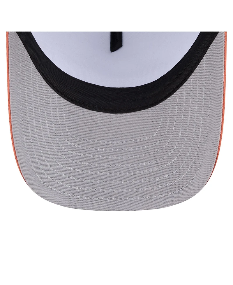 New Era Men's White/Orange Detroit Tigers Foodie A-Frame 9FIFTY Trucker Snapback Hat