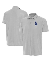 Antigua Men's Heather Gray Los Angeles Dodgers Replica Polo Shirt