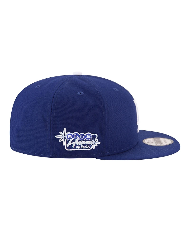 New Era Men's Royal Los Angeles Dodgers Blue Heaven On Earth Marquee Patch 9FIFTY Snapback Hat