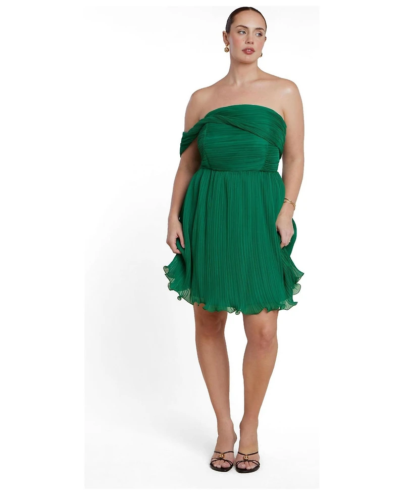 Eloquii Plus Strapless Mini Dress with Overlay