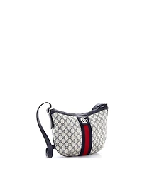 Pre-Owned Gucci Ophidia Half Moon Hobo Gg Coated Canvas